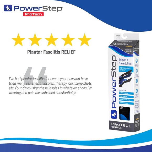 Orthotics for Overpronation Flat Feet Heel Pain Shoe Insert Size M-9.5 W-11.5 - Picture 5 of 6